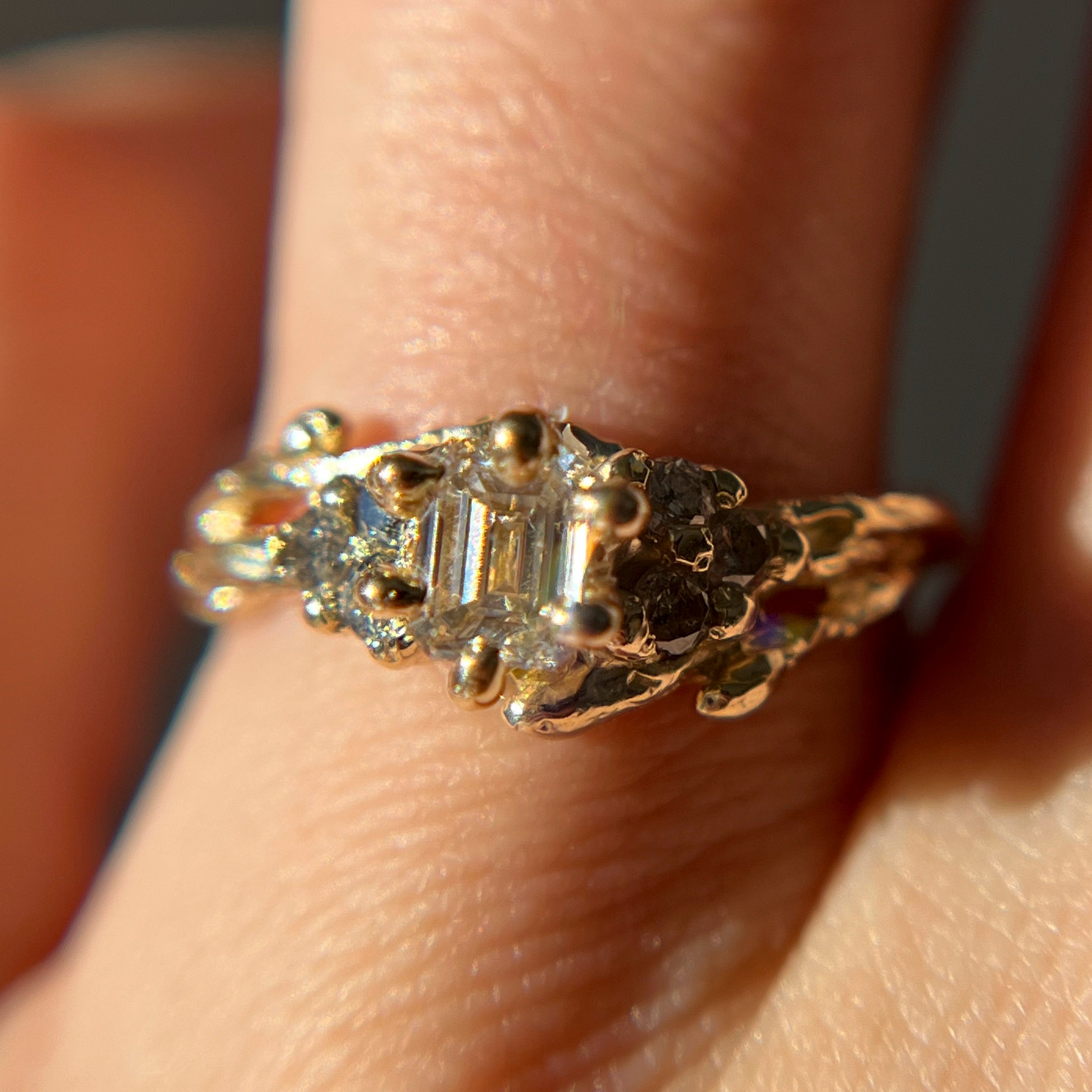 OOAK - Feyre Emerald Cut Diamond Ring