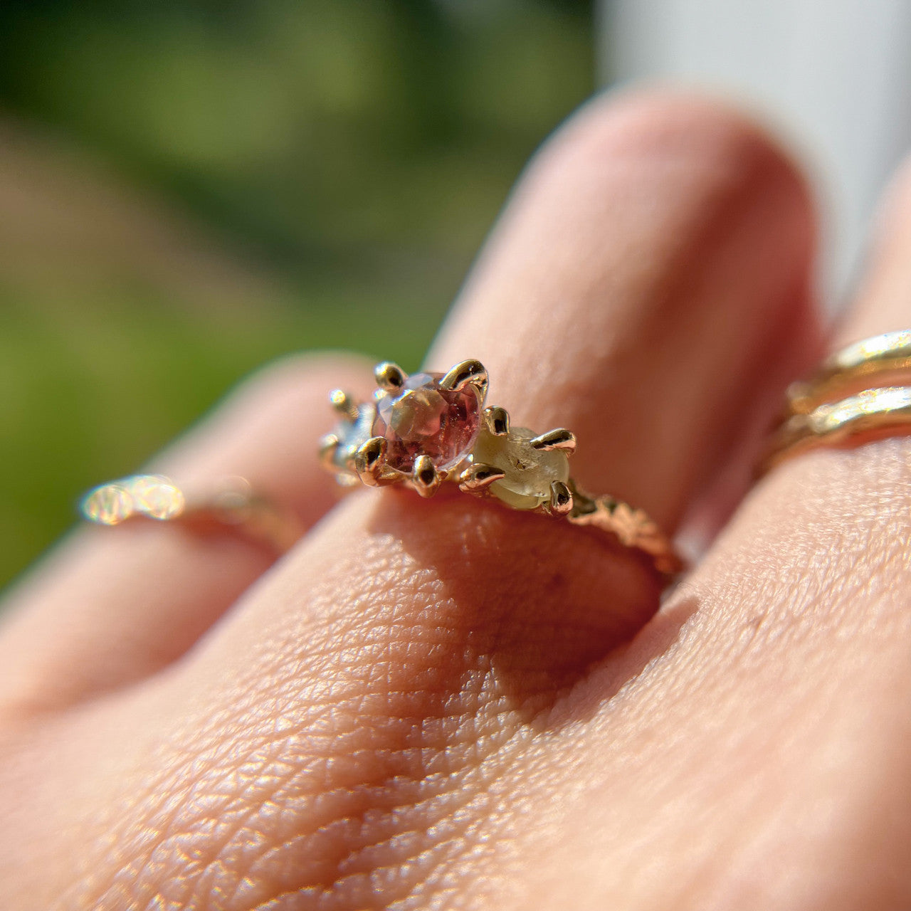 Naples Oregon Sunstone Three Stone