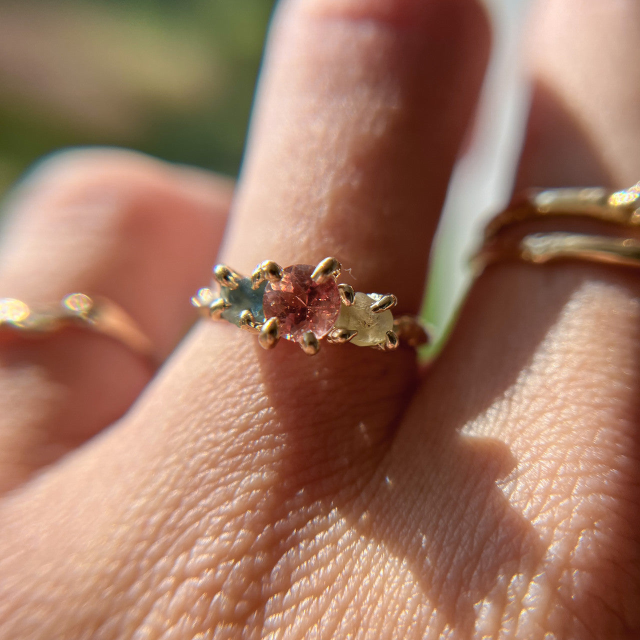 Naples Oregon Sunstone Three Stone