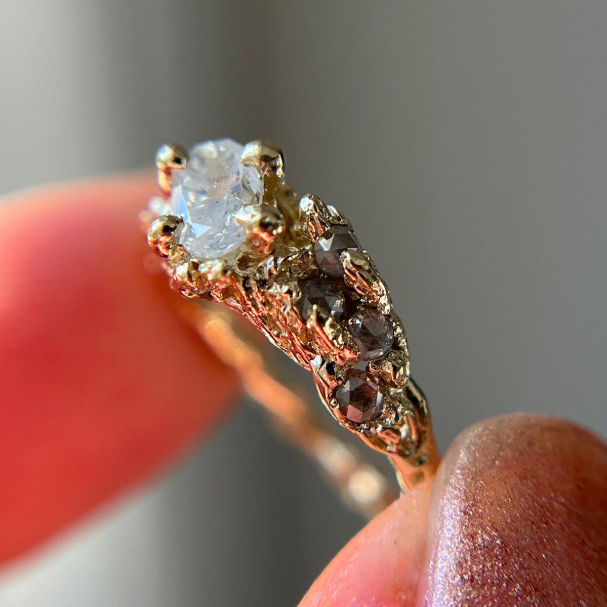 OOAK - Juniper Opalescent Diamond Ring