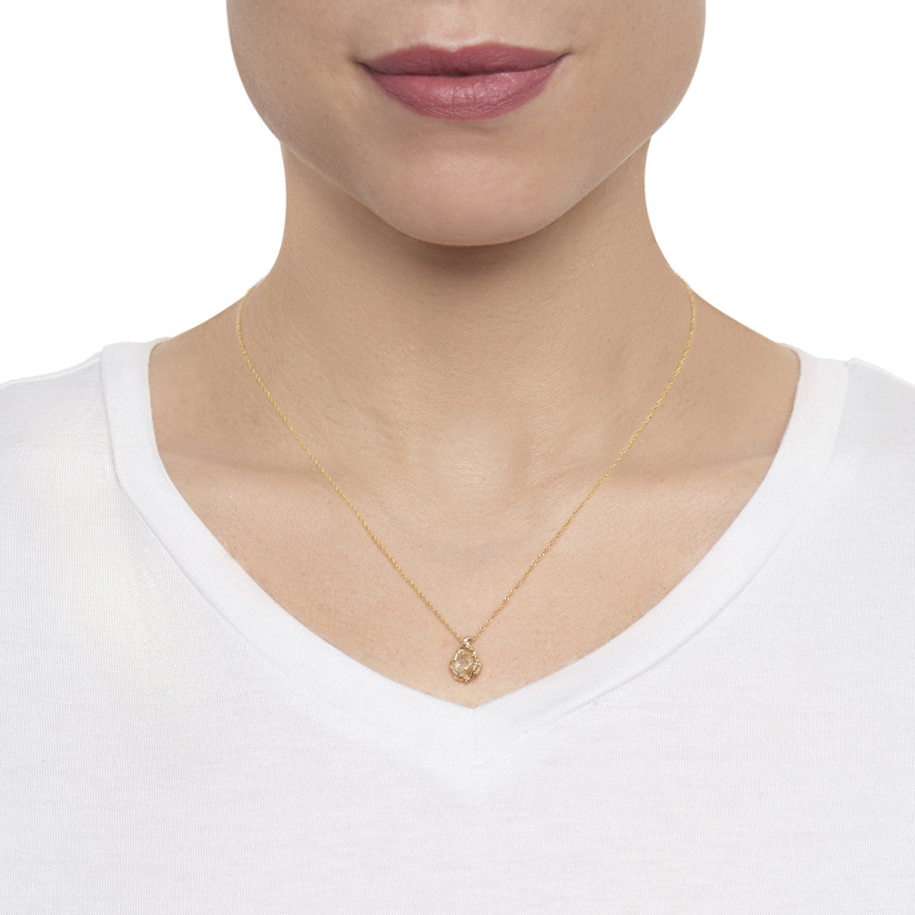 pear shaped quartz necklace