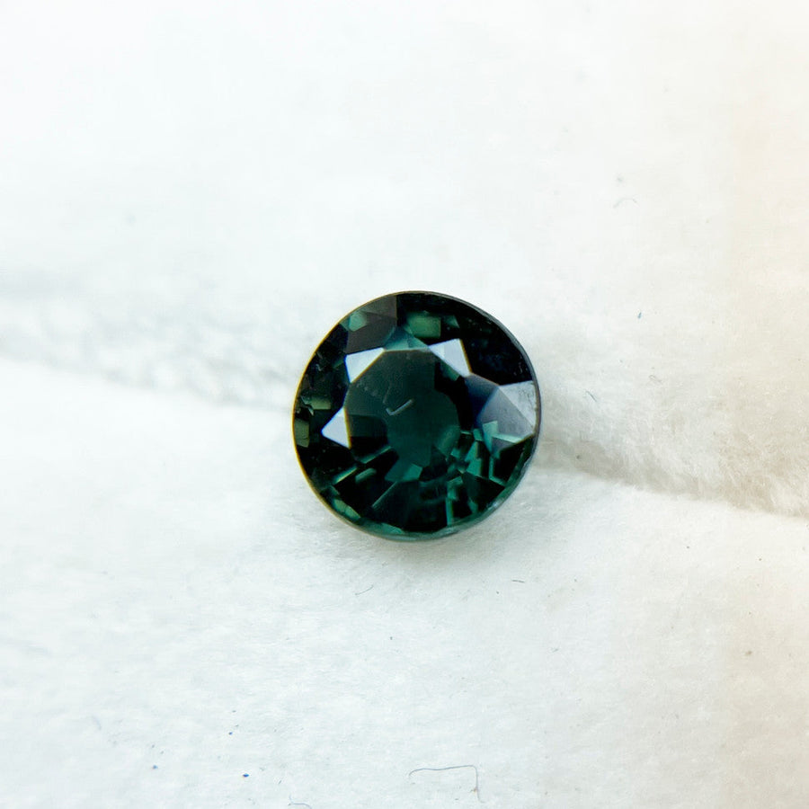 Round Teal Green Blue Montana Sapphire