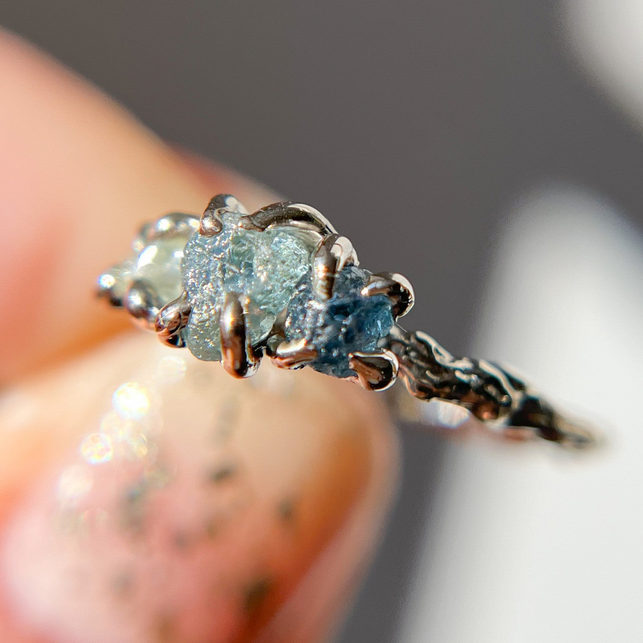 Naples Montana Sapphire Three Stone