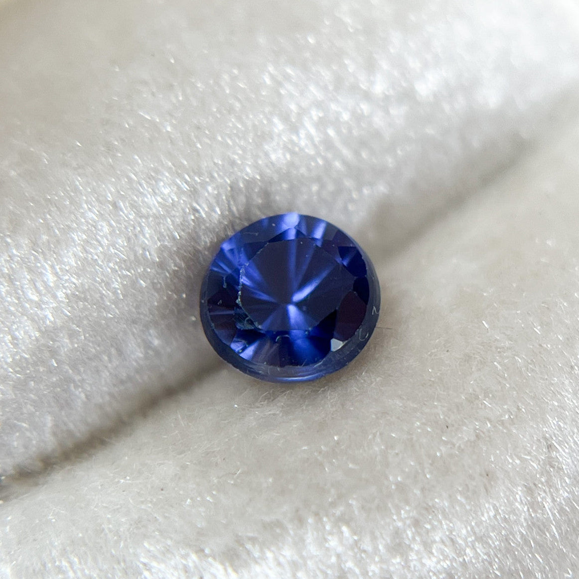Lab Grown Violet Blue Sapphire