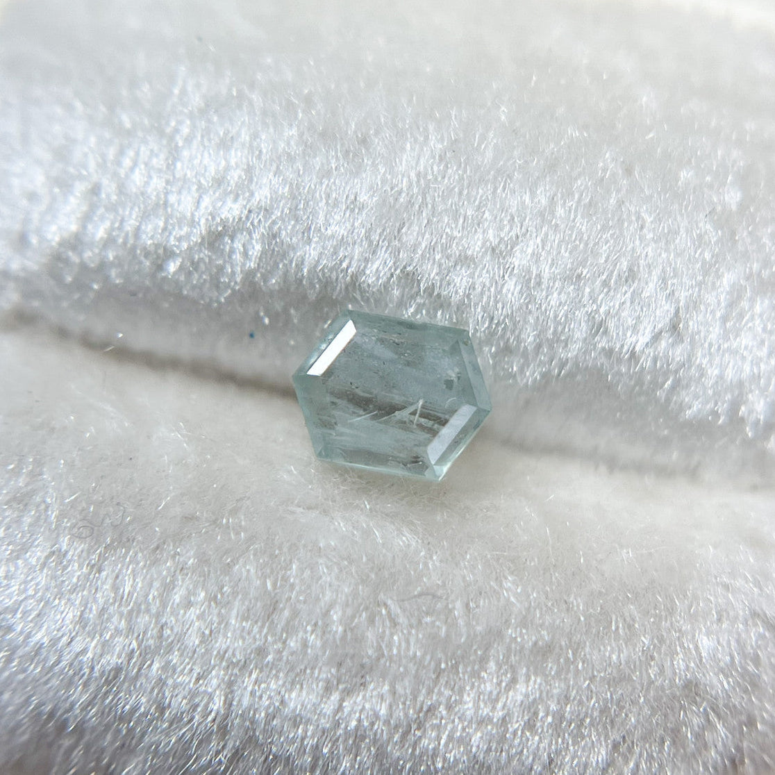 Minty Blue Hexagonal Cut Montana Sapphire