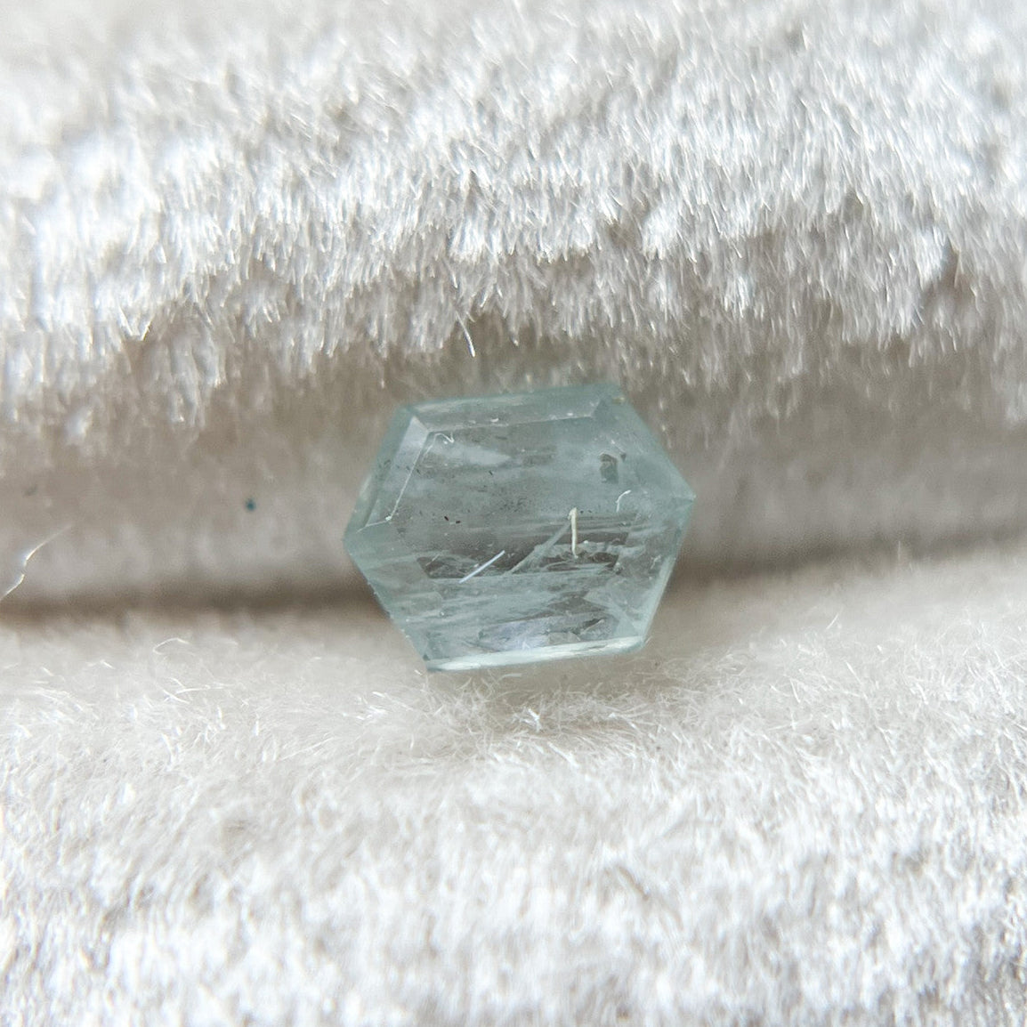 Minty Blue Hexagonal Cut Montana Sapphire
