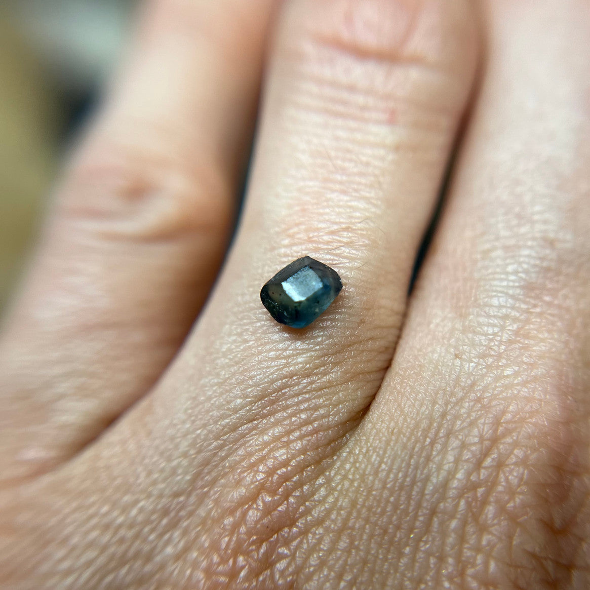 Organically Faceted Blue Montana Sapphire