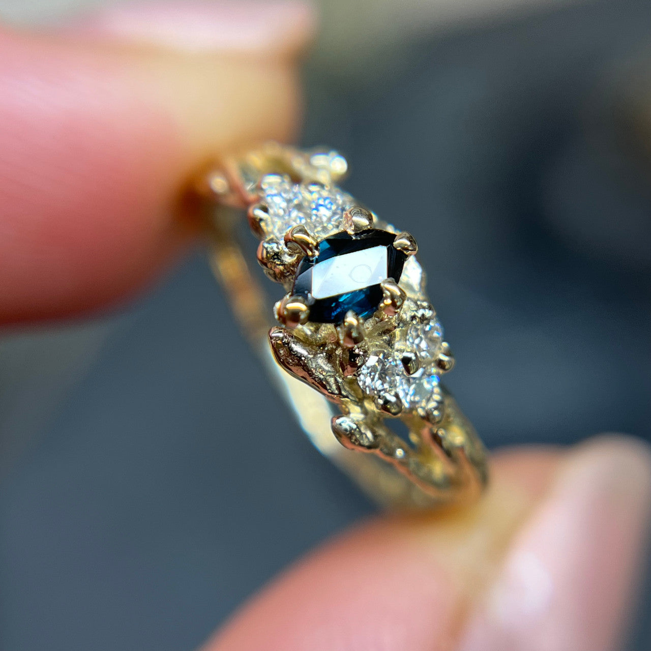 OOAK - Feyre Marquise Cut Sapphire Ring