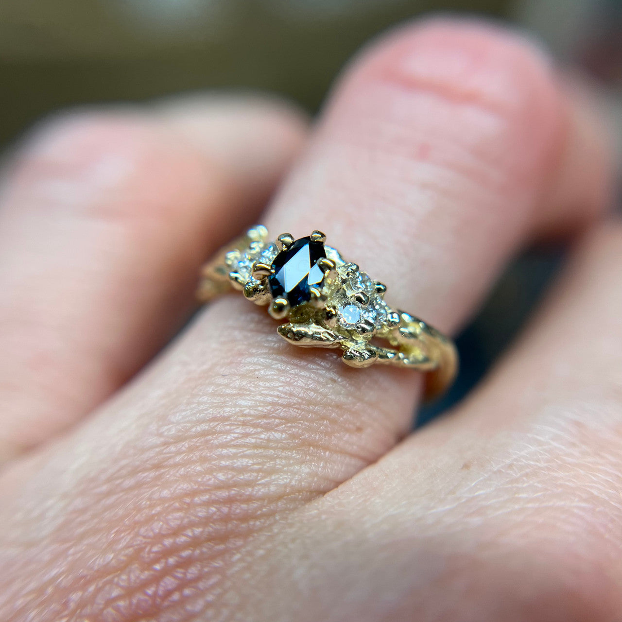 OOAK - Feyre Marquise Cut Sapphire Ring
