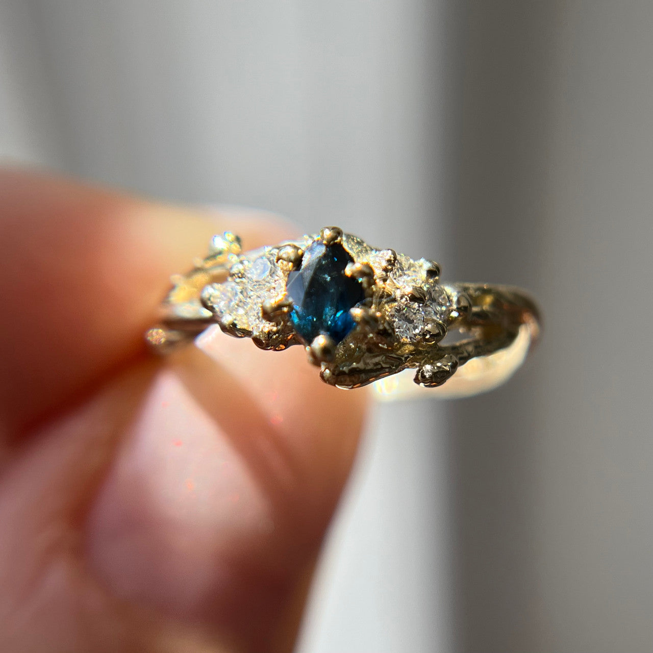 OOAK - Feyre Marquise Cut Sapphire Ring