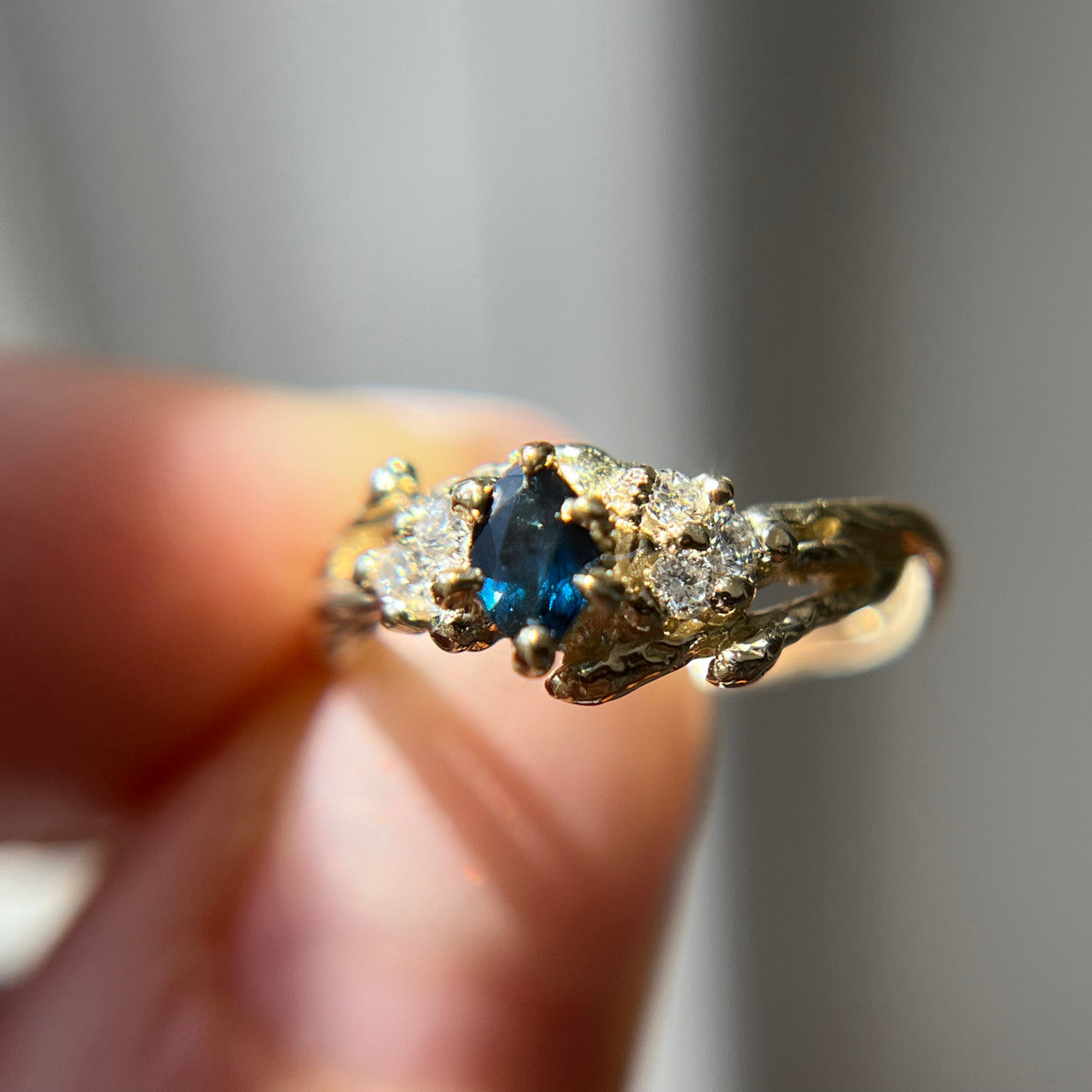 OOAK - Feyre Marquise Cut Sapphire Ring