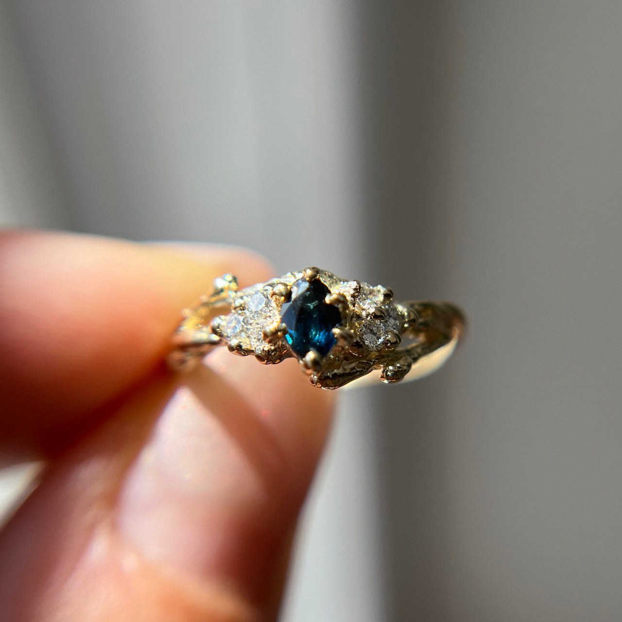 OOAK - Feyre Marquise Cut Sapphire Ring