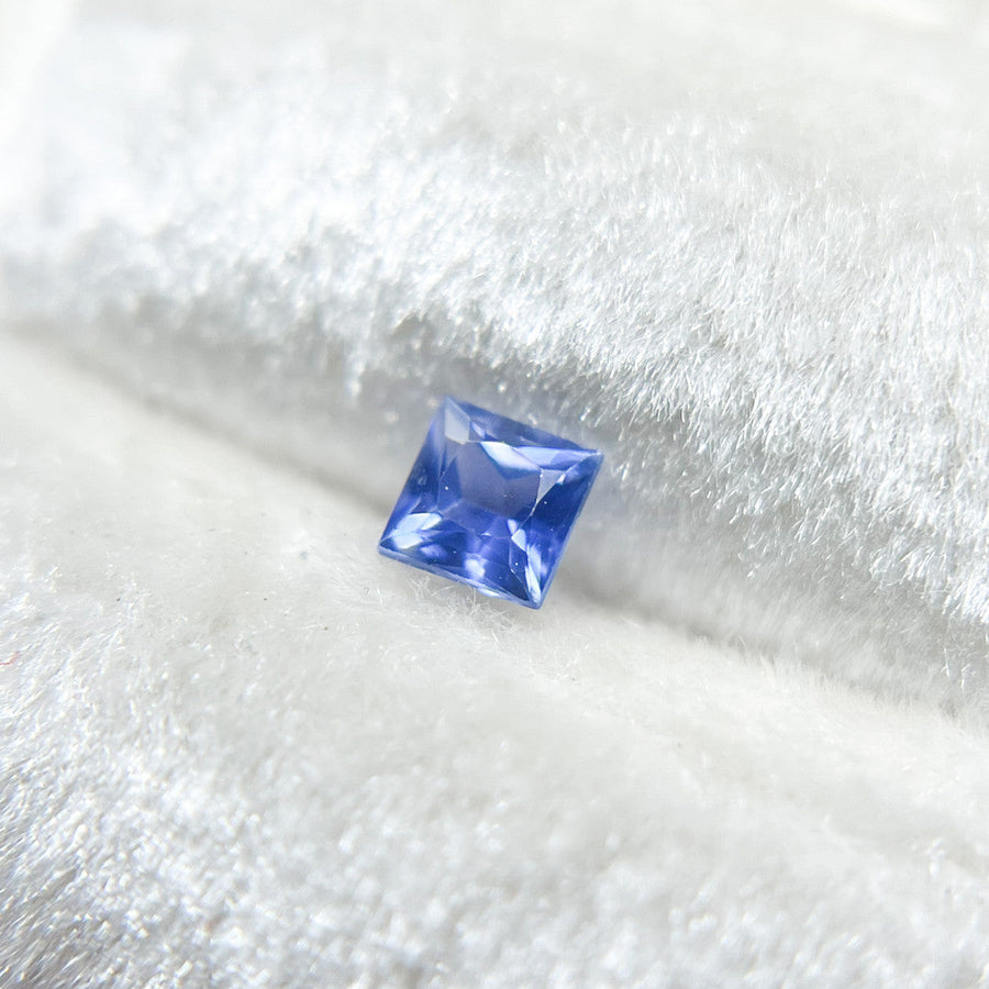 Princess Cut Blue Ceylon Sapphire