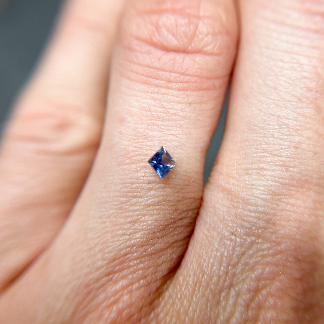 Princess Cut Blue Ceylon Sapphire