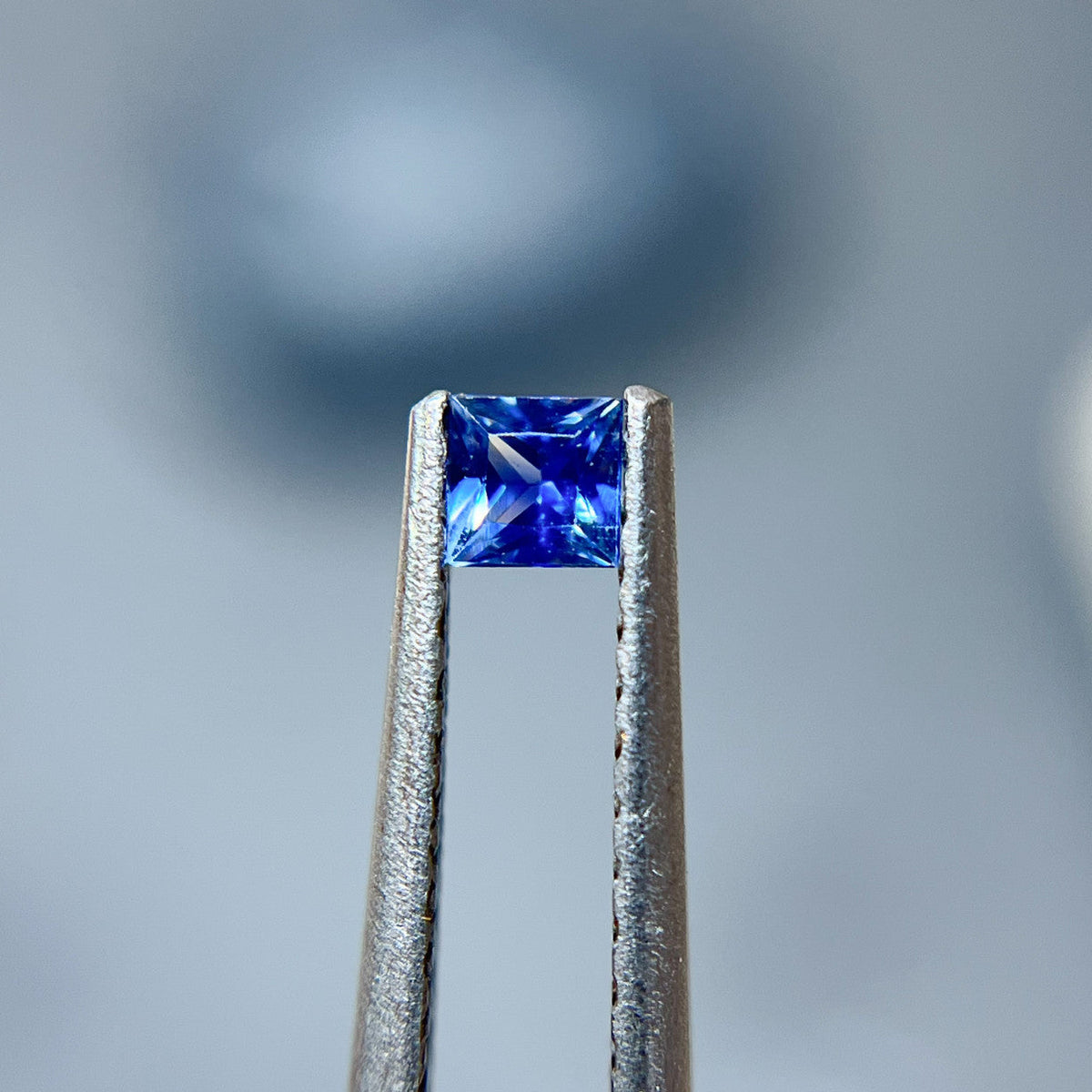 Princess Cut Blue Ceylon Sapphire