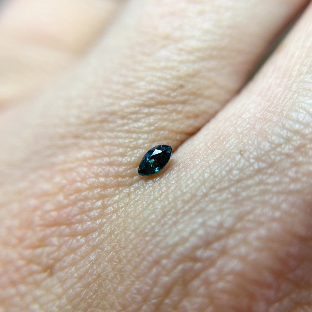Marquise Cut Teal Sapphire