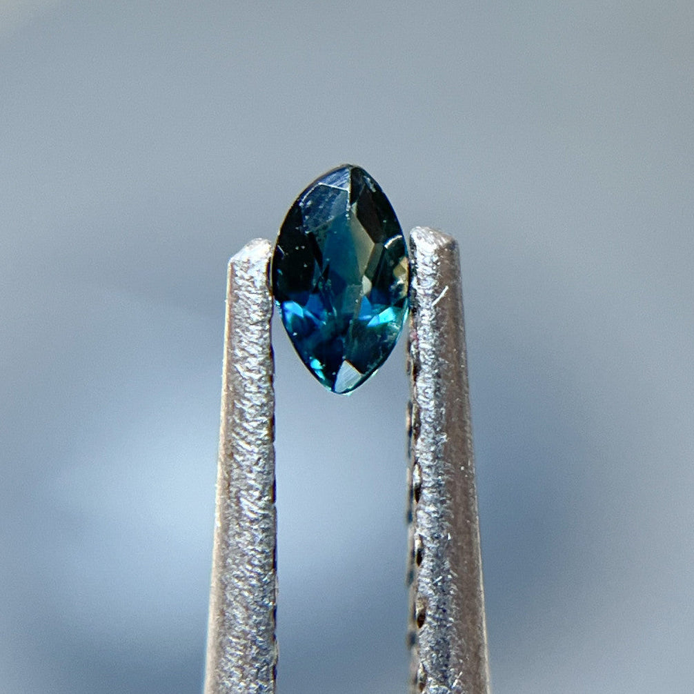 Marquise Cut Teal Sapphire