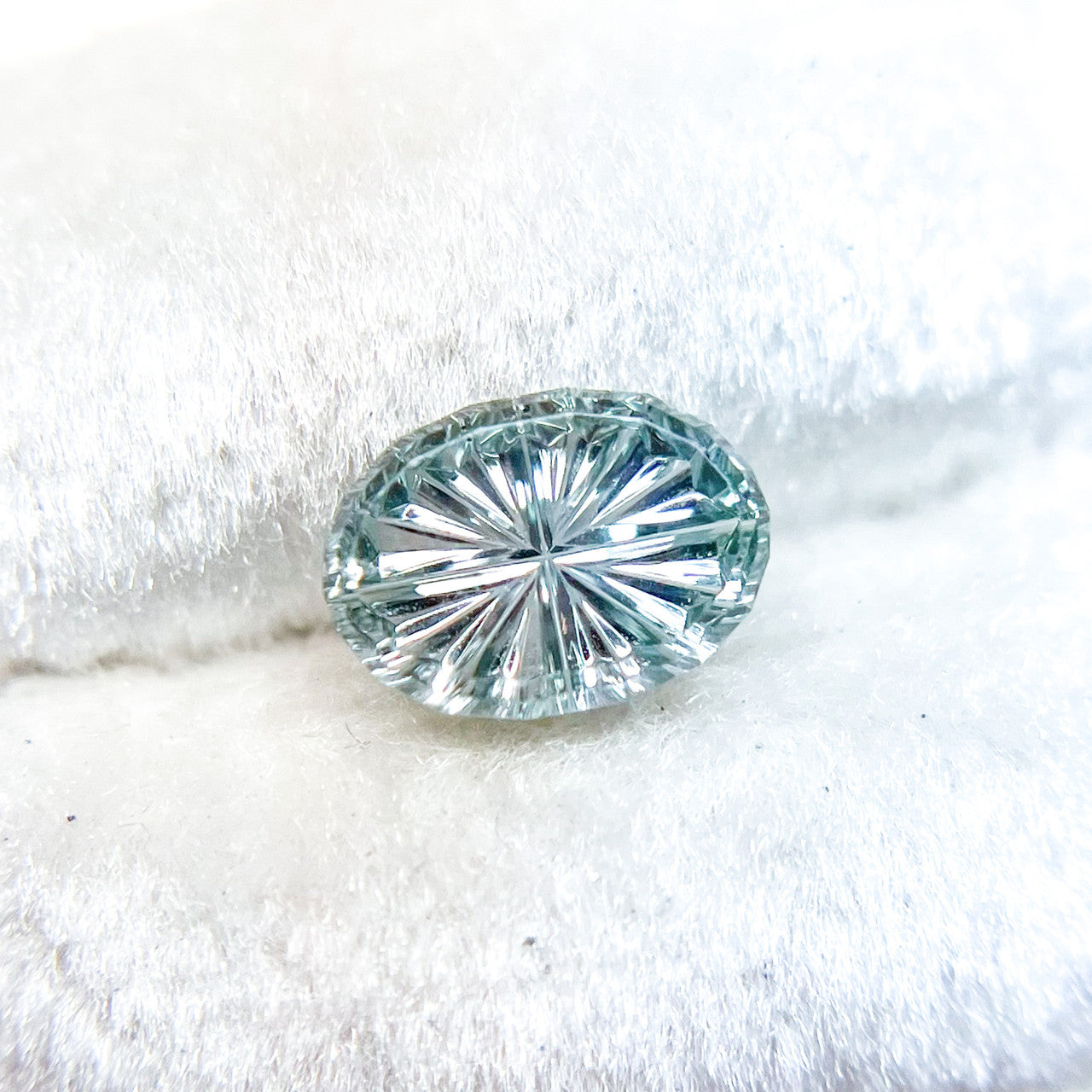 Oval Blue Green Montana Sapphire StarBrite™ Cut by  John Dyer