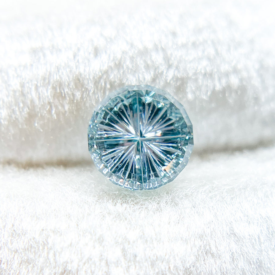 Ocean Blue Round Montana Sapphire Starbrite™ Cut by  John Dyer