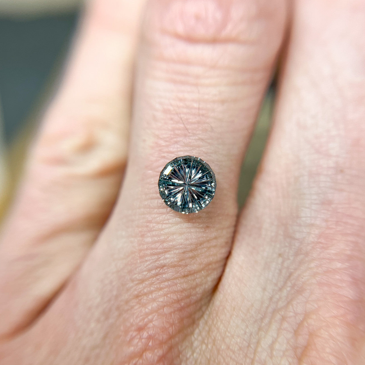 Ocean Blue Round Montana Sapphire Starbrite™ Cut by  John Dyer