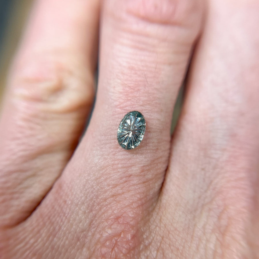 Blue Oval Montana Sapphire Starbrite™ Cut by  John Dyer