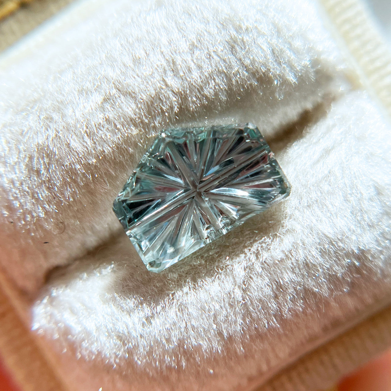 Enchanted Cottage Silvery Blue Parti-Color Montana Sapphire – StarBrite™ Cut by John Dyer