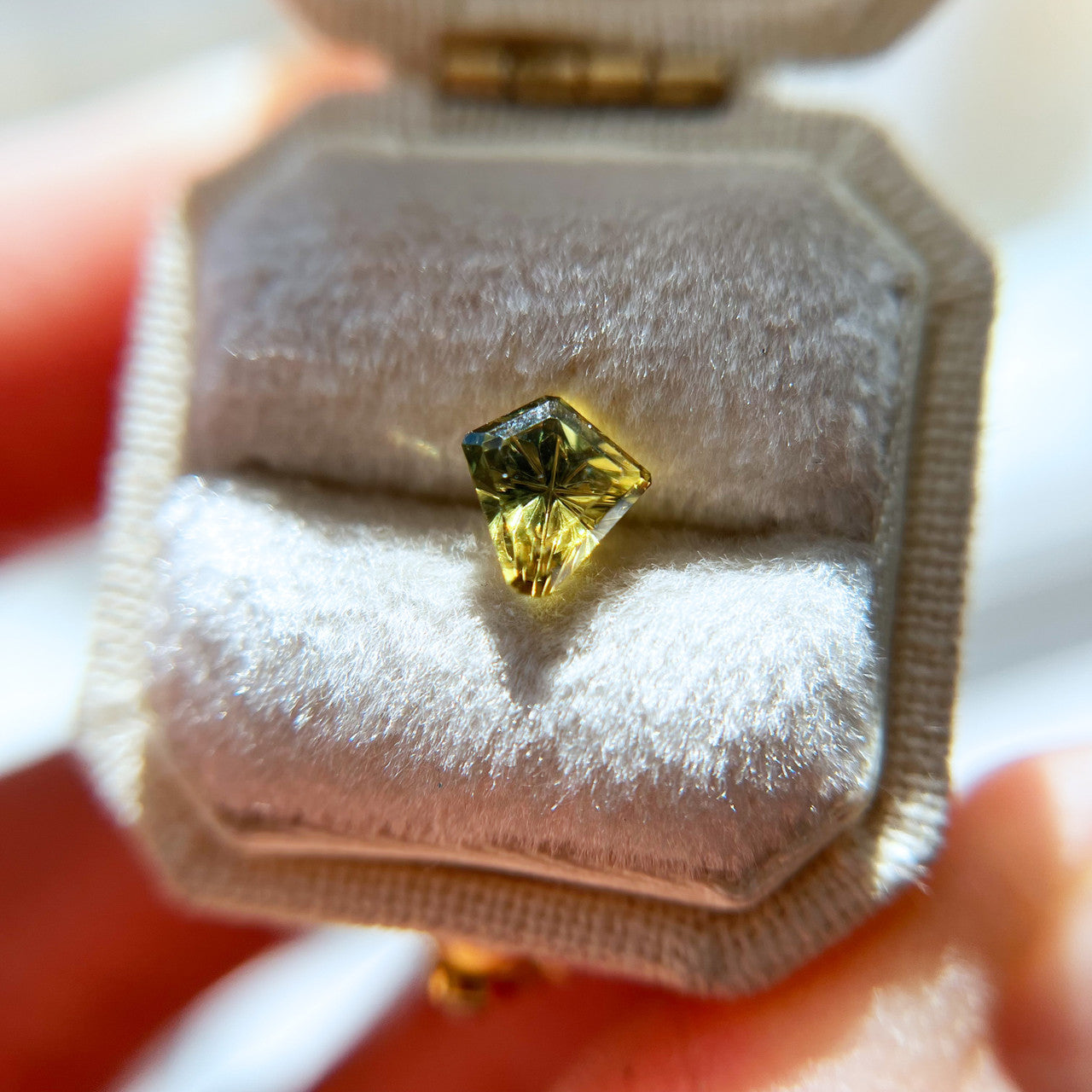 Golden Lime Green Parti Color Australian Sapphire StarBrite™ Cut by  John Dyer
