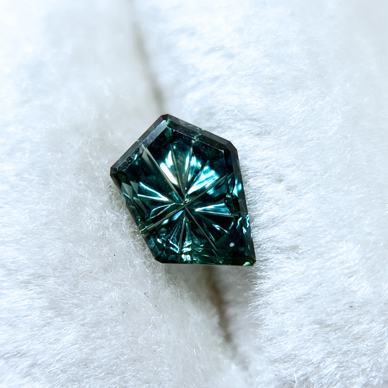 Green Blue Parti Color Australian Freeform Sapphire StarBrite™ Cut by  John Dyer