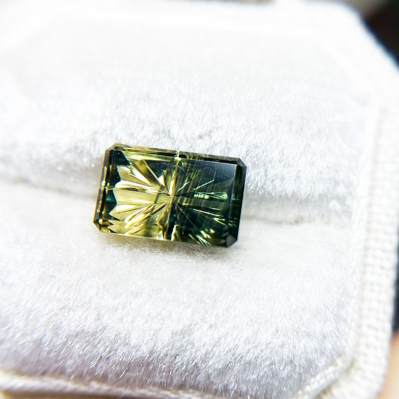 Parti Color Green Teal Australian Sapphire StarBrite™ Cut by John Dyer