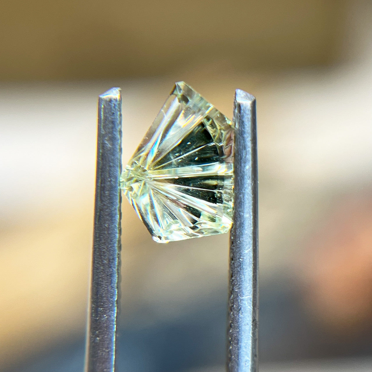 Yellow Green Montana Sapphire Freeform Dreamscape™ Cut by  John Dyer