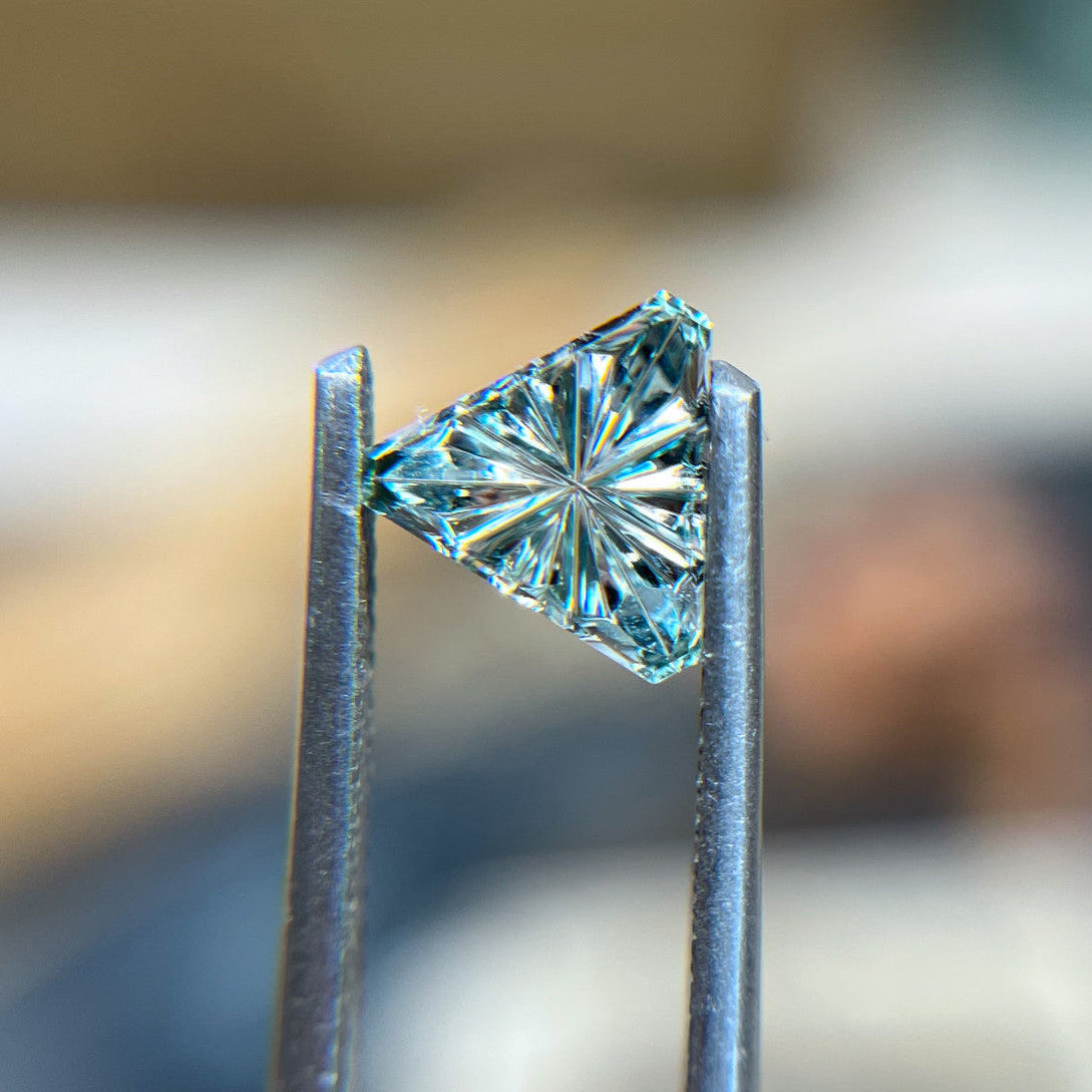 Light Blue Montana Sapphire StarBrite™ Cut by John Dyer