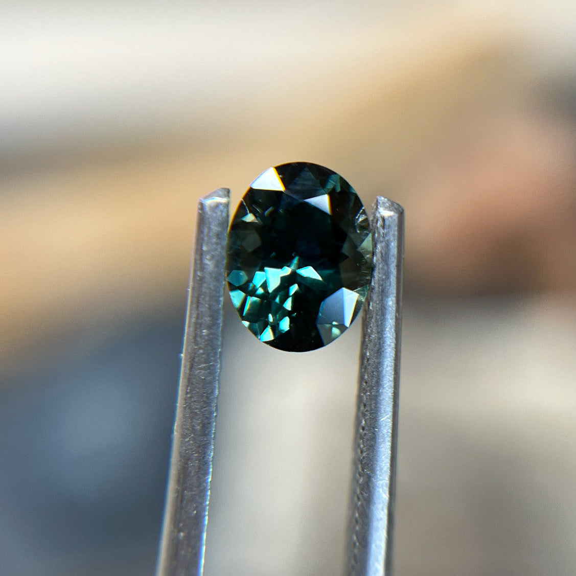 Oval Deep Teal Blue Australian Sapphire by Tatum Gems