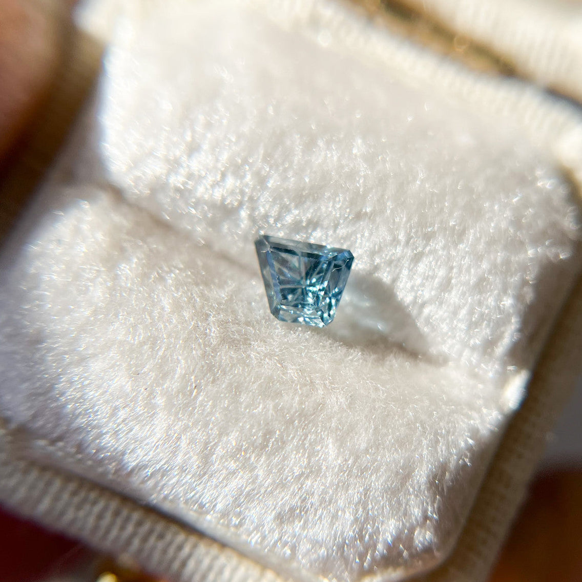 Bright Blue Sapphire Freeform  Starbrite™ Cut by John Dyer