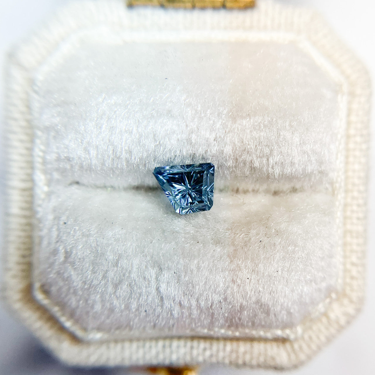 Bright Blue Sapphire Freeform  Starbrite™ Cut by John Dyer