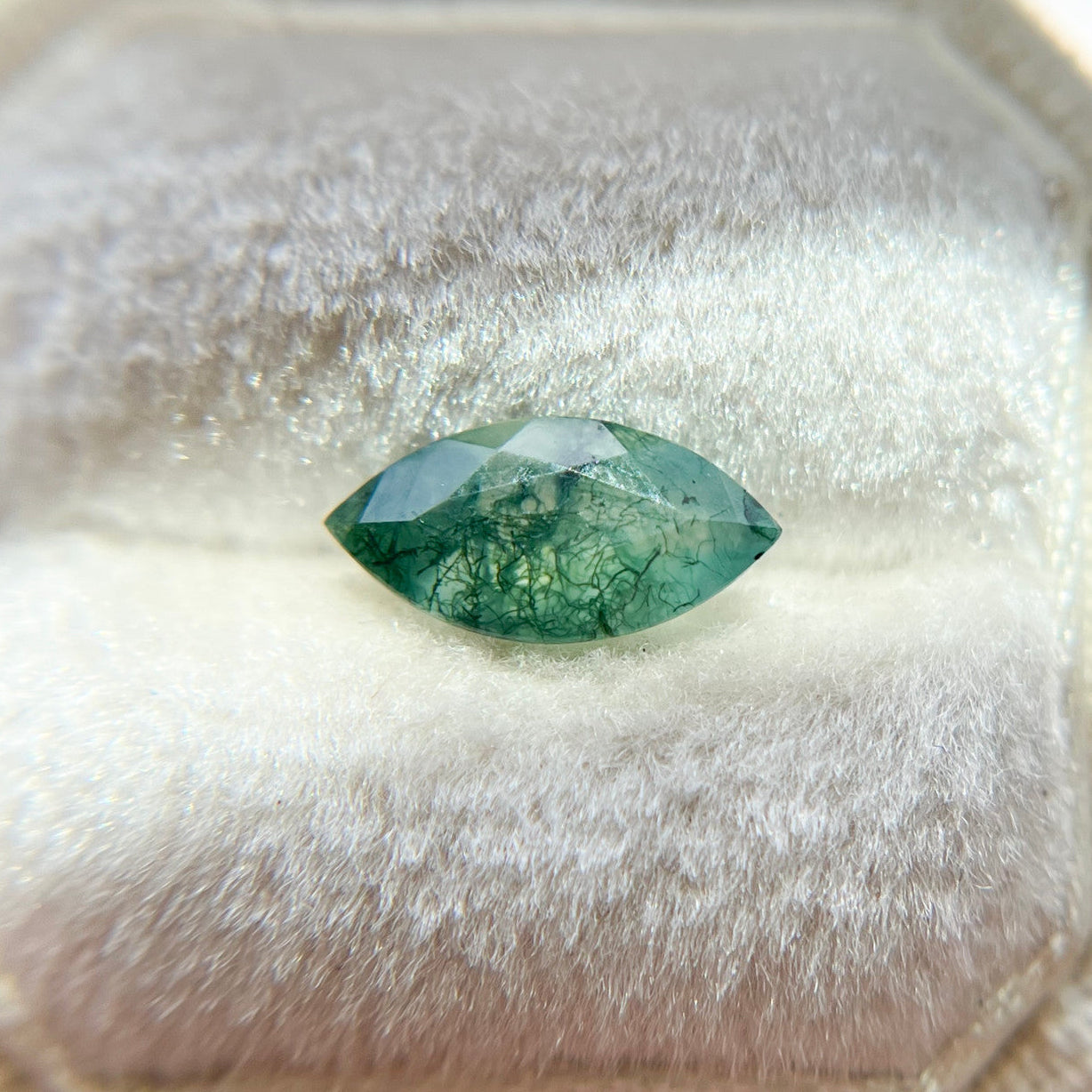 Marquise Cut  Moss Agate