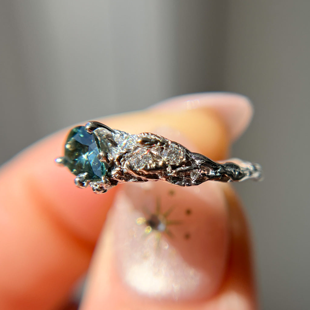 Limited Edition Juniper Teal Sapphire Cluster