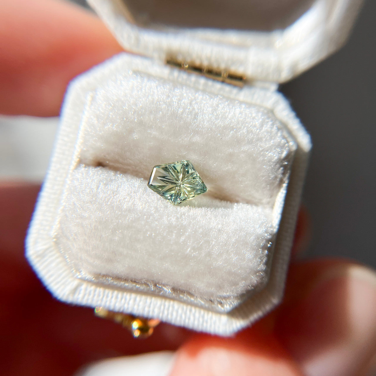Mint Green Parti Color Australian Sapphire Starbrite™ Cut by John Dyer