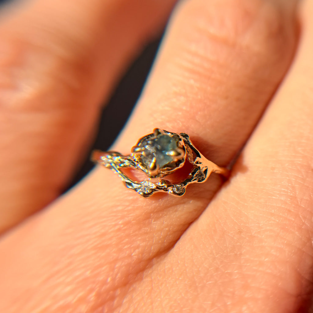 Demi Naples Montana Sapphire Half Halo Ring