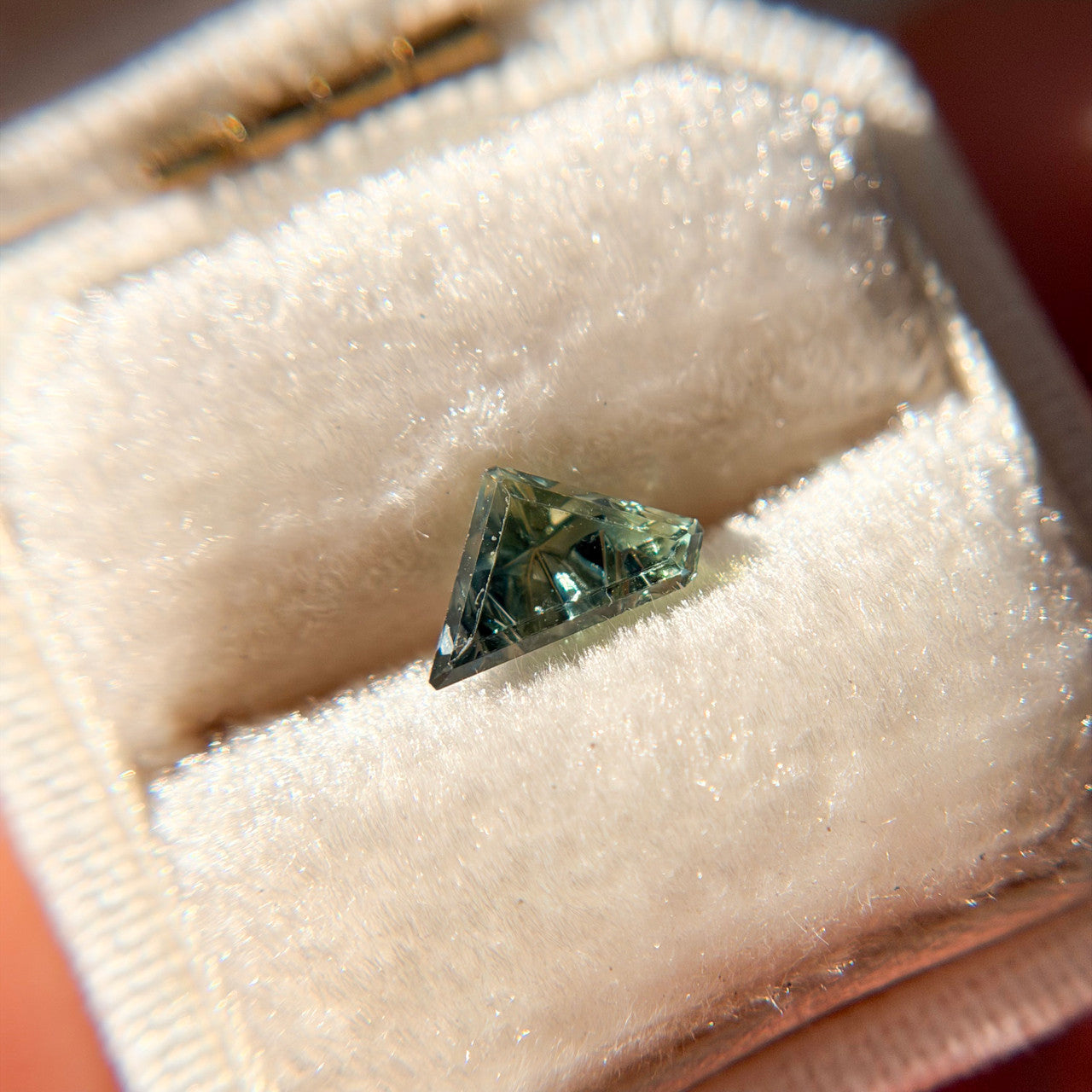 Parti Color Myrtle Green Australian Sapphire Dreamscape™ Cut by John Dyer