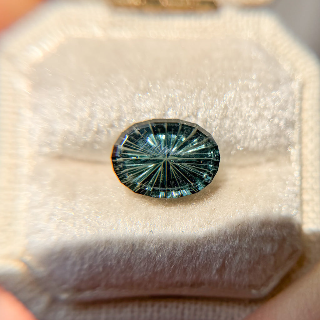 Oval Tranquil Blue Australian Sapphire Starbrite™ Cut by John Dyer