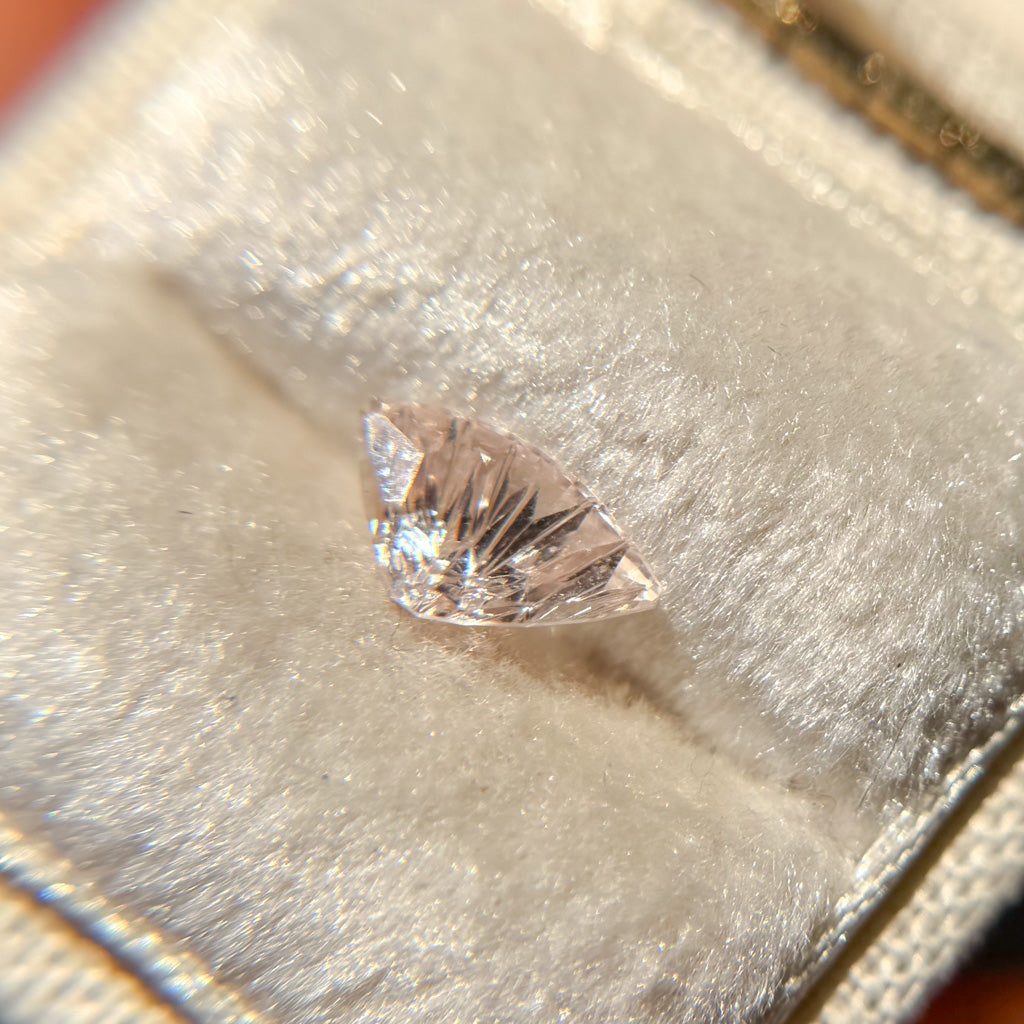 Soft Pink Sail Shape Sapphire Dreamscape™ Cut by John Dyer