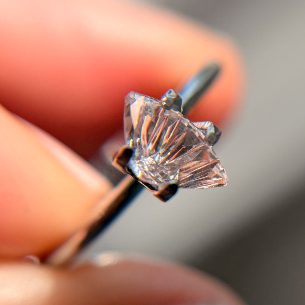 Soft Pink Sail Shape Sapphire Dreamscape™ Cut by John Dyer