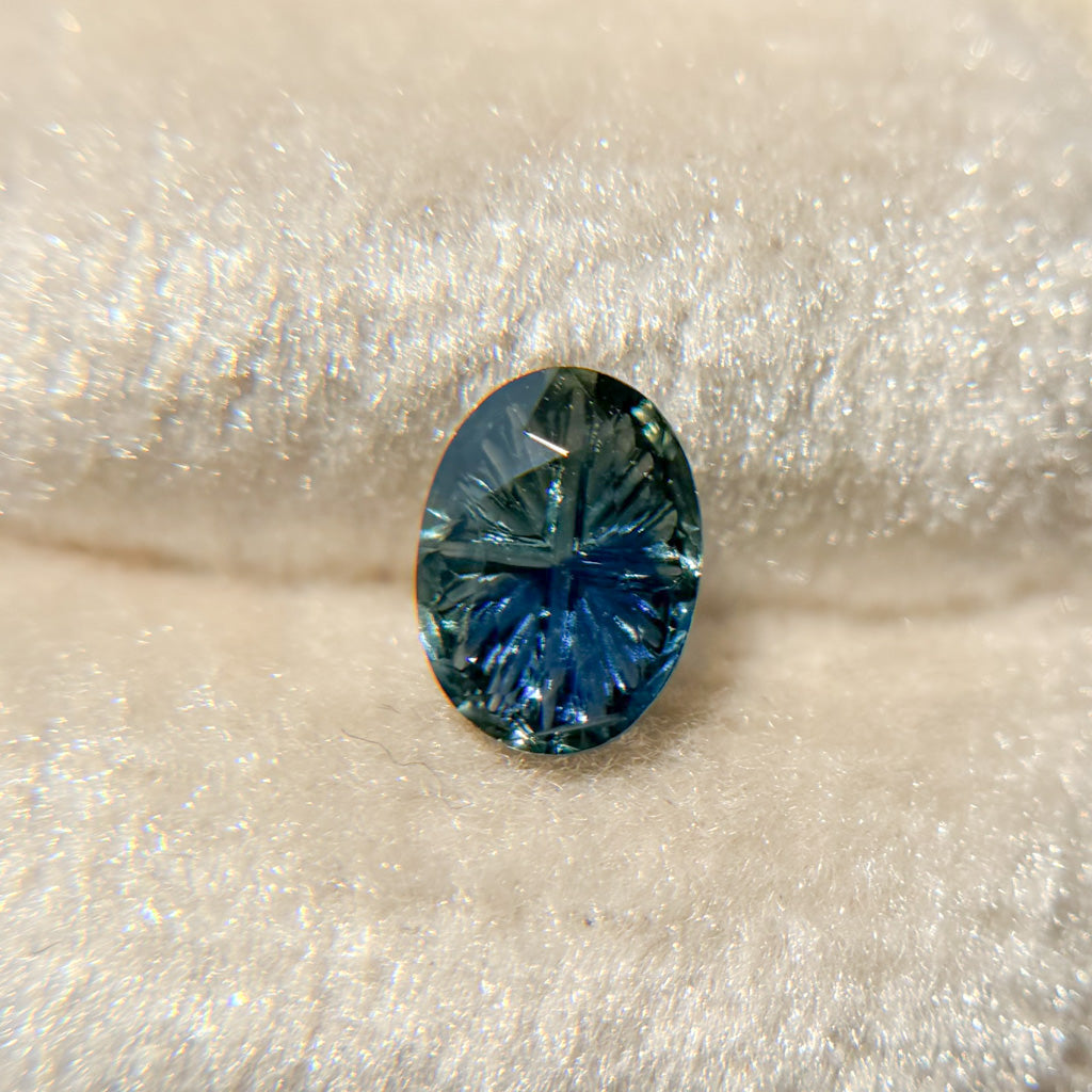 Parti Color Turkish Blue Fantasy Cut Sapphire