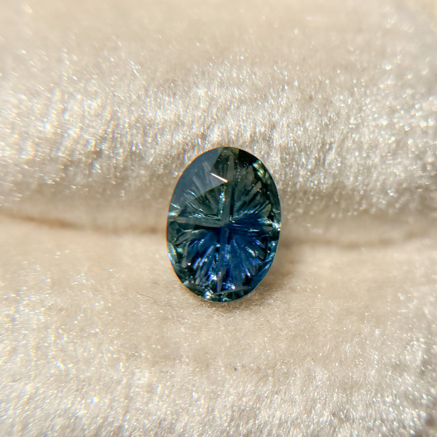 Parti Color Turkish Blue Fantasy Cut Sapphire