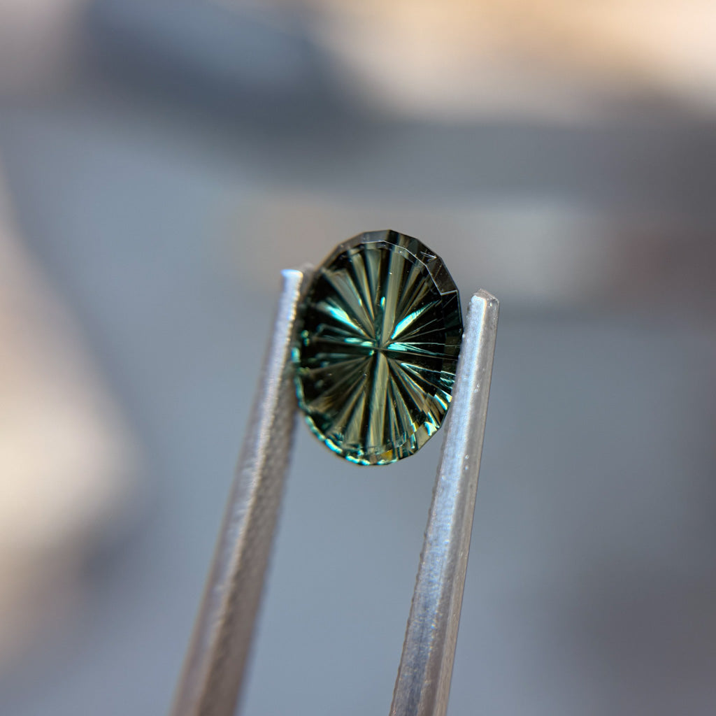 Oval Tranquil Blue Australian Sapphire Starbrite™ Cut by John Dyer