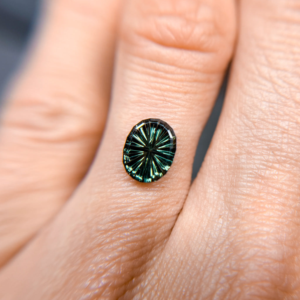Oval Tranquil Blue Australian Sapphire Starbrite™ Cut by John Dyer
