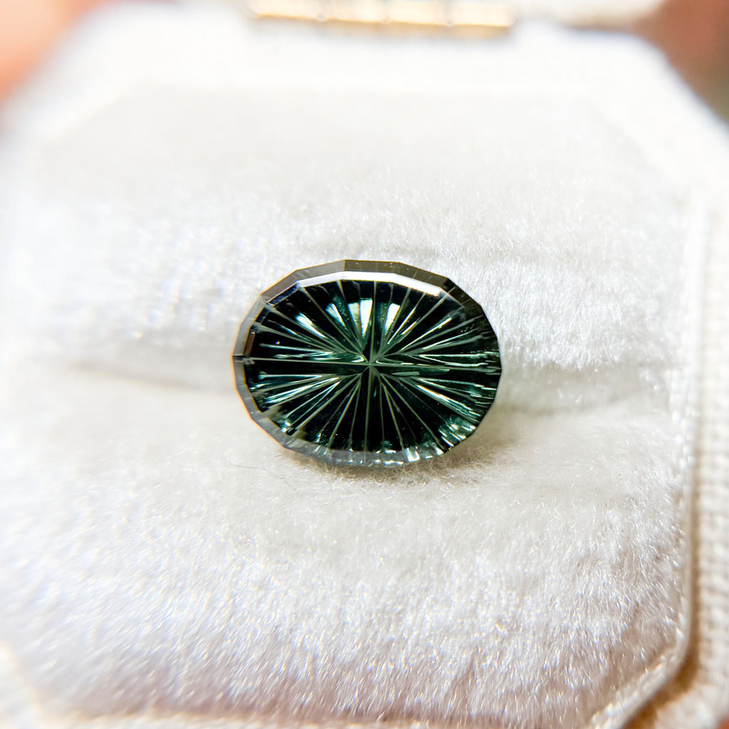 Oval Tranquil Blue Australian Sapphire Starbrite™ Cut by John Dyer