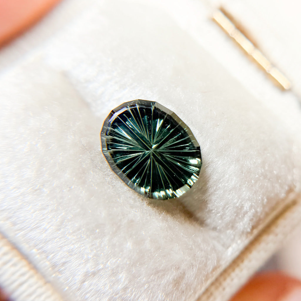 Oval Tranquil Blue Australian Sapphire Starbrite™ Cut by John Dyer