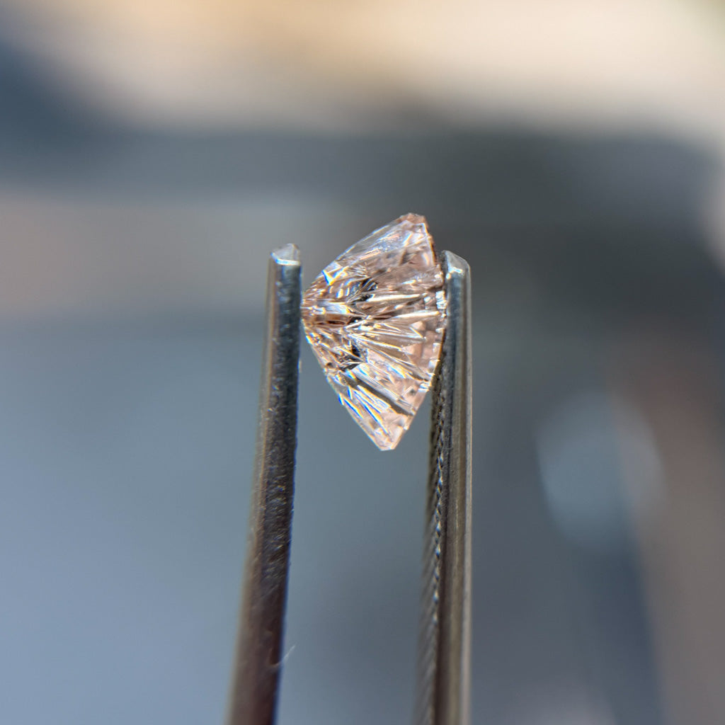 Soft Pink Sail Shape Sapphire Dreamscape™ Cut by John Dyer
