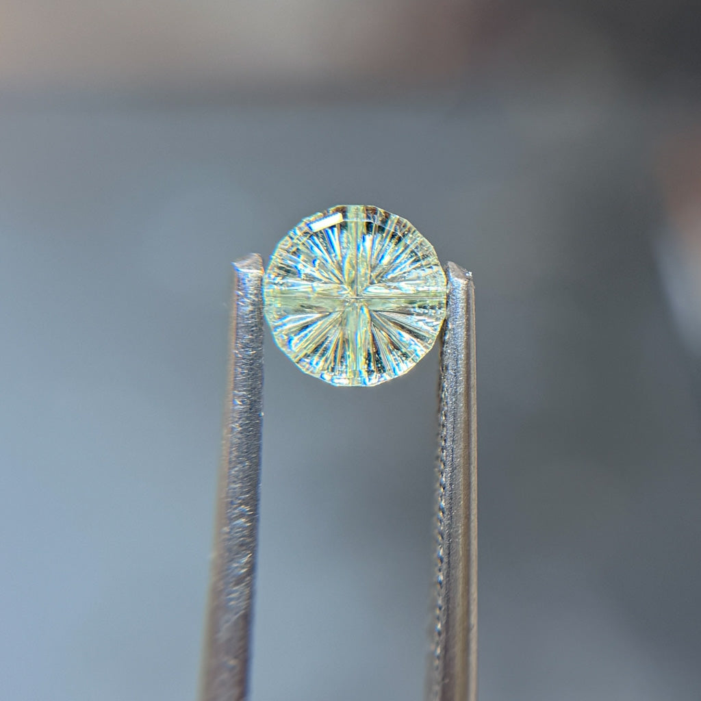 Almost White Montana Sapphire Starbrite™ Cut by John Dyer